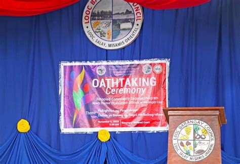 Oath Taking Ceremony Of Newly Elected Officers Of Barangay Looc
