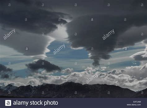 Storm Clouds Over The 600 Mile Long Alaska Range Of Mountains Denali