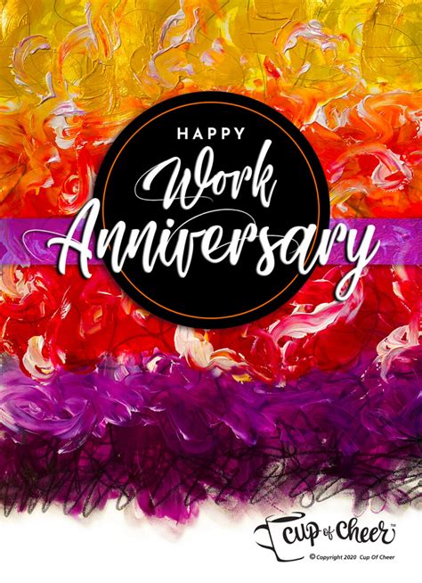 Happy Work Anniversary Inspiration Nation Digital Cards