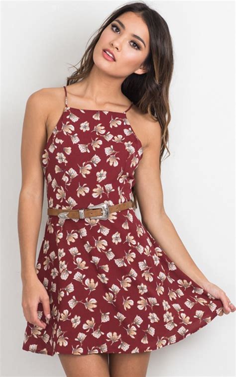 More ideas from west coast scrapbooking & crafts. West Coast Dress In Wine Floral Produced (With images ...