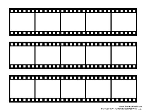 Blank Film Strip Template For A Photo Collage Or Movie Poster