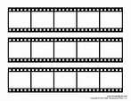 Blank Film Strip Template for a Photo Collage or Movie Poster
