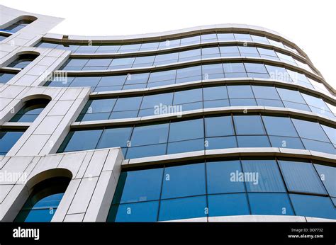 Corporate Office Building With Large Glass Windows Stock Photo Alamy
