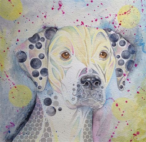 Dalmatian Painting Dotty Dog Art Commissioned Pet Portraits Dog Art