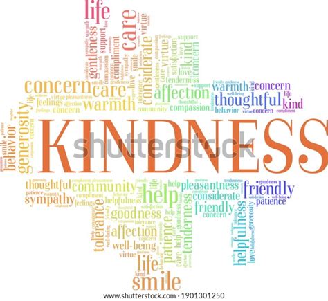 Kindness Vector Illustration Word Cloud Isolated Stock Vector Royalty