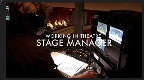 Working In Theatre Stage Manager Youtube