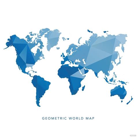 Geometric World Map Vector In Illustrator Svg  Eps Png