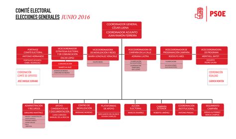 Consulta Aquí En Pdf El Organigrama Del Comité Electoral Del 26 J