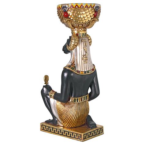 Design Toscano Egyptian God Khnum Pedestal Urn Statue 846092014453 Ebay