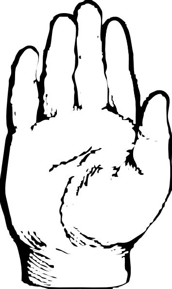 Outline Of An Hand Clip Art At Vector Clip Art Online