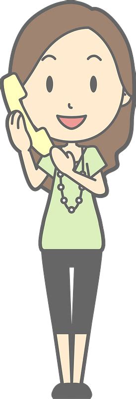 Jenny Woman Talking On The Telephone Clipart Free Download