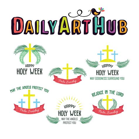Holy Week Banners Clip Art Set Daily Art Hub Graphics Alphabets And Svg