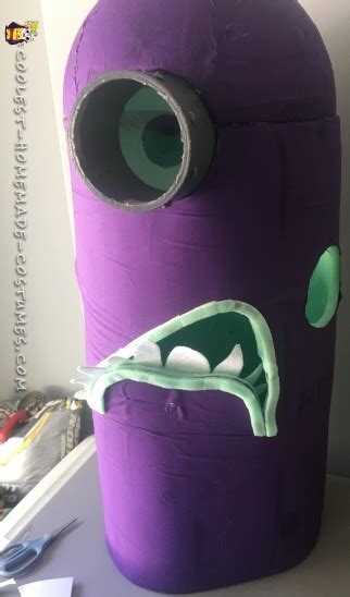 Cool Handmade Evil Purple Minion Costume For Halloween