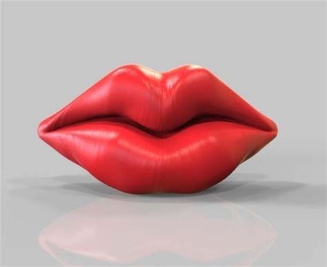 Red Lips Stl File 3d Model 3d Printable Stl