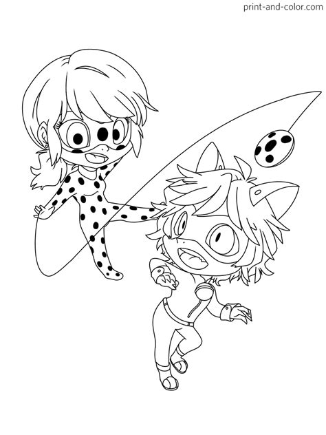 Miraculous Tales Of Ladybug Cat Noir Coloring Pages Coloring Nation