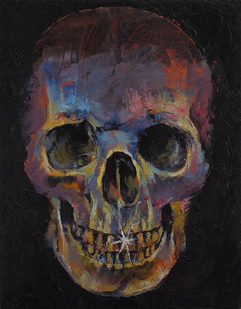 Skull Painting By Michael Creese