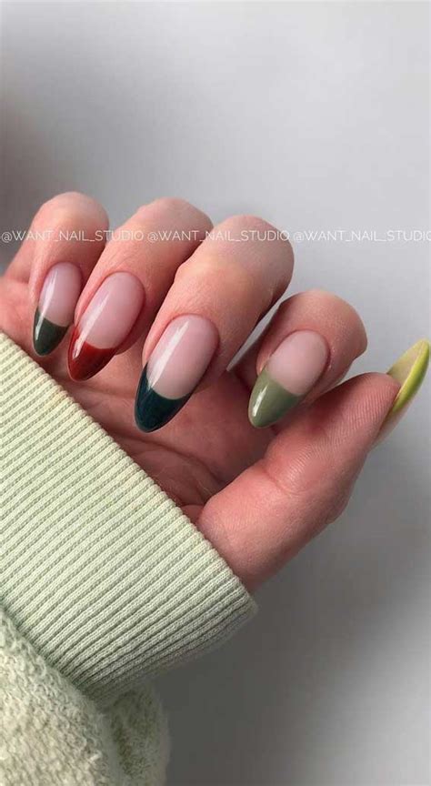 32 Prettiest Autumn Nail Art Designs Different Colour French Tip
