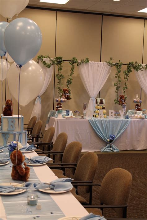 Teddy Bear Baby Shower Theme Blue And White Bear Baby Shower Theme