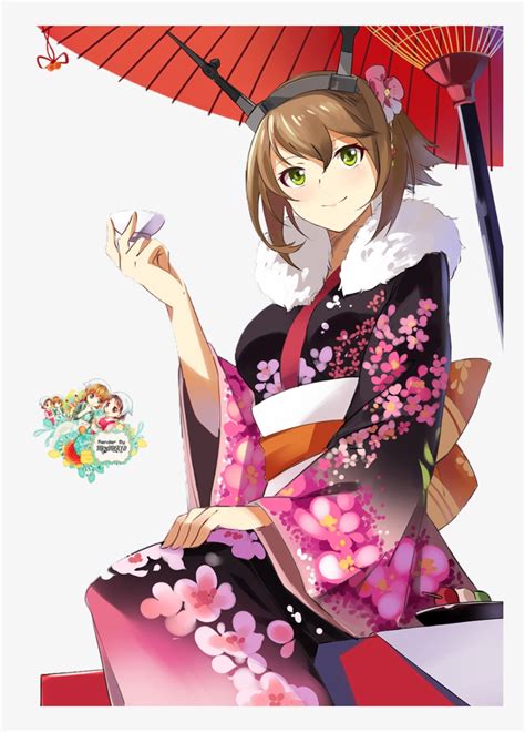 Anime Kimono Png Japanese Kimono Girl Anime Png 752x1063 Png