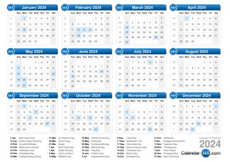 Monthly Calendar 2024 With Holidays Calendar Quickly January 2024