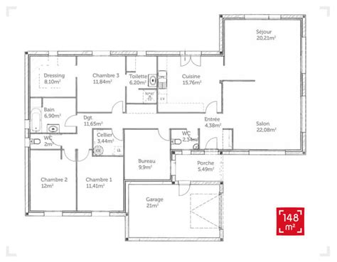 Plan De Maison Plain Pied 150 M2 Plans And Maisons