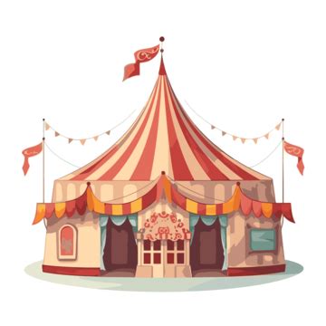 Circus Tent Clipart Circus Tent With Flags On A White Background