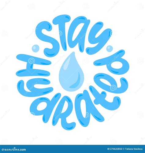 Stay Hydrated Logo Stamp Quote Modern Design Text Stay Hydrated