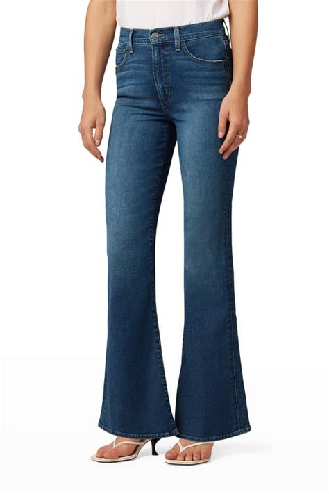Joes Jeans The Molly High Rise Flare Jeans With Cut Hem Neiman Marcus