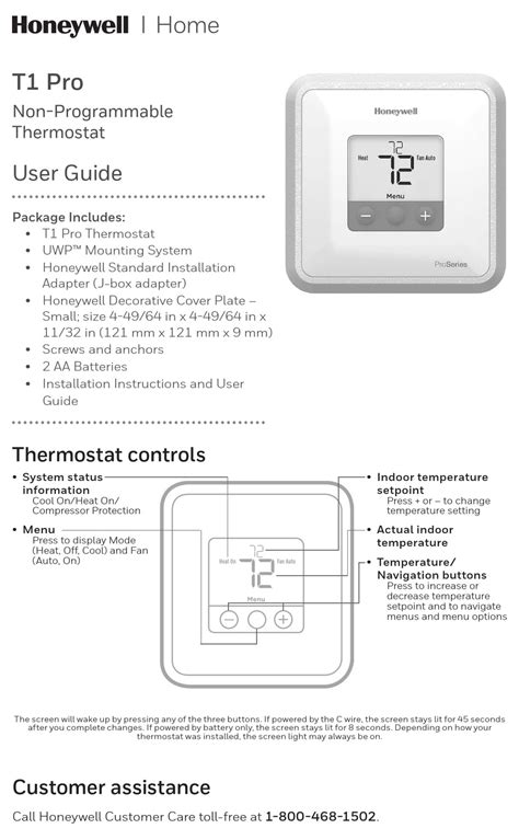 Honeywell Pro Series Thermostat User Manual