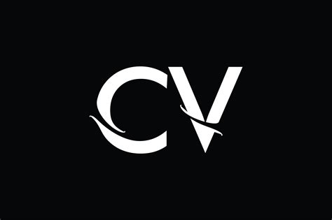 Cv Monogram Logo Design By Vectorseller Thehungryjpeg