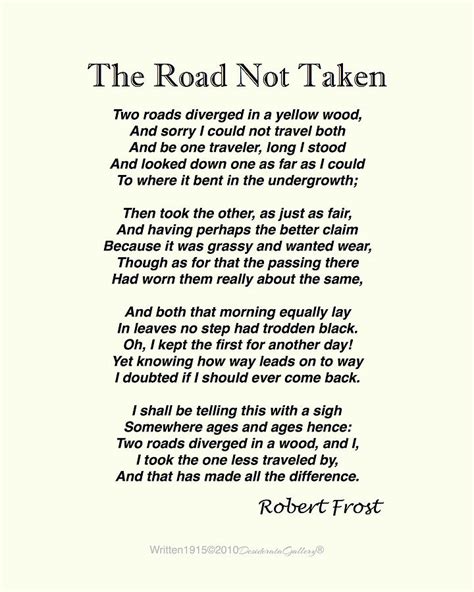 The Road Not Taken Written By Robert Frost In 1915 Painting By