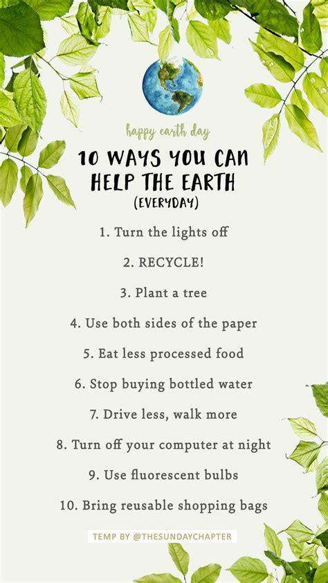 10 Ways You Can Help The Earth Everyday Sustainable Living Save