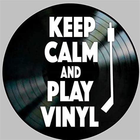Keep Calm And Play Vinyl Quote On A Record Album Wall Art