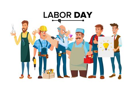 Labor Day Usa Happy Labor Day Character Illustration Graphic