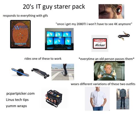 It Guy In Their 20s Starter Pack Rstarterpacks Starter Packs
