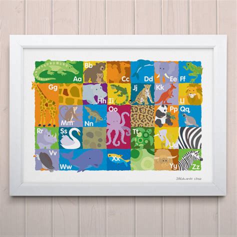 Animal Alphabet Print With Free Delivery From Art Adventure