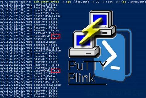 Ssh Brute Force Attack Tool Using Putty Plink Ssh Putty Bruteps1