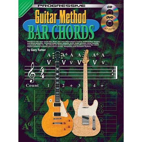 Progressive Progressive Guitar Method Bar Chords Book Cd Dvd