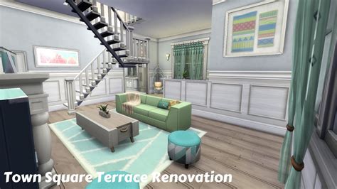 Renovation Town Square Terrace Sims 4 Speed Build No Cc Youtube