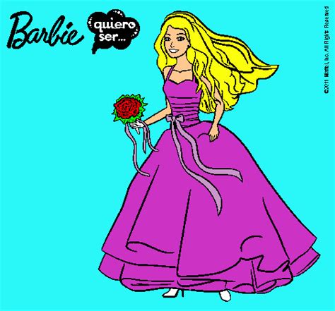 Dibujo De Barbie Vestida De Novia Pintado Por Luciana002 En El Día 15 09 11 A Las 17