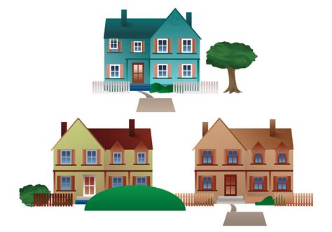 Free Residential Town Houses Vector Download Free Vector Art Stock