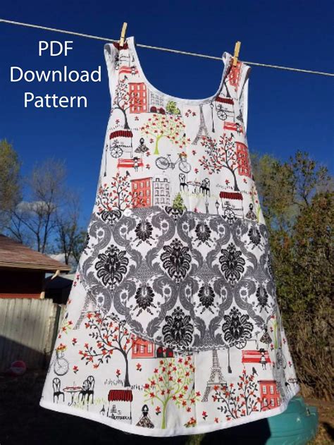 The beginner sewing projects that you'll want to check out! PDF download Plus Size Cross Back Apron 1x to 4x pattern 2 ...