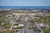 Aerial photo of downtown Gary, Indiana | NIRPC
