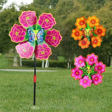 Ootdty Flower Windmill Wind Spinner Pinwheels Home Garden Yard
