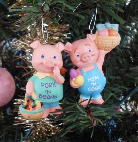 Happier Than A Pig In Mud Pig Alert Hallmark Easter Ornaments