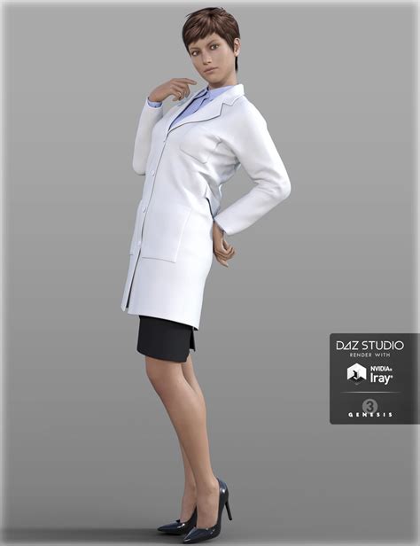 Doctor Coat Outfit For Genesis 3 Females Daz 3d