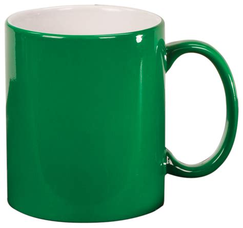 11 Oz Green Round Coffee Mug