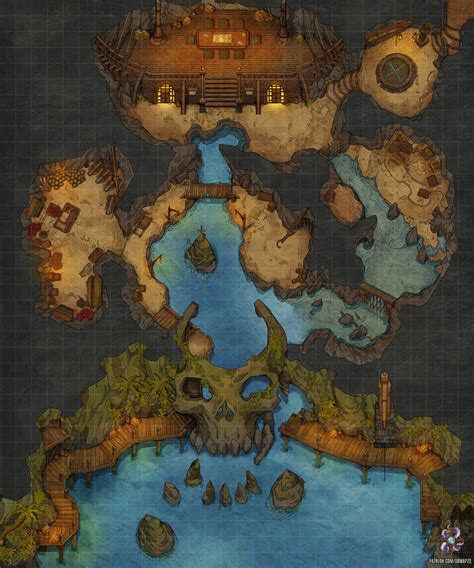 Ancient Jungle Temple Battle Map 30x30 Rbattlemaps