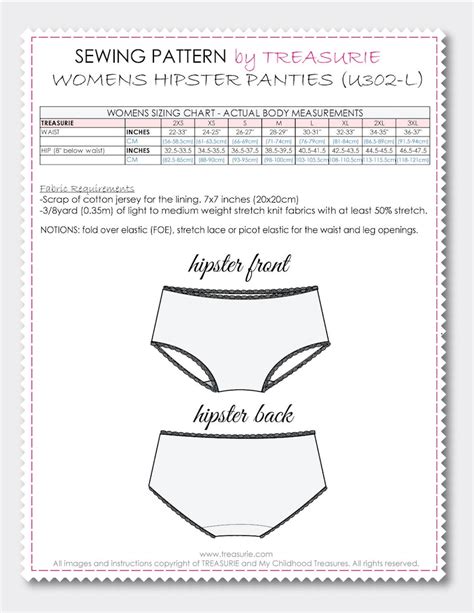 Underwear Pattern Womenlow Waist Panties Pattern Underpants Etsy
