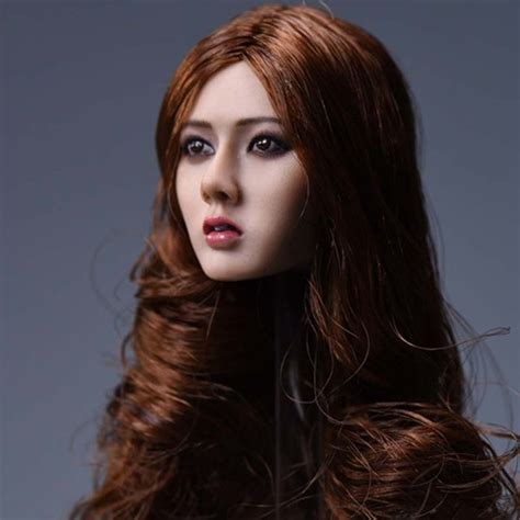 Mnotht 16 Scale Asia Star Female Head Sculpt Resin Chinese Beauty For